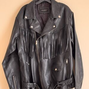 LeatherCult Black Fringe Jacket